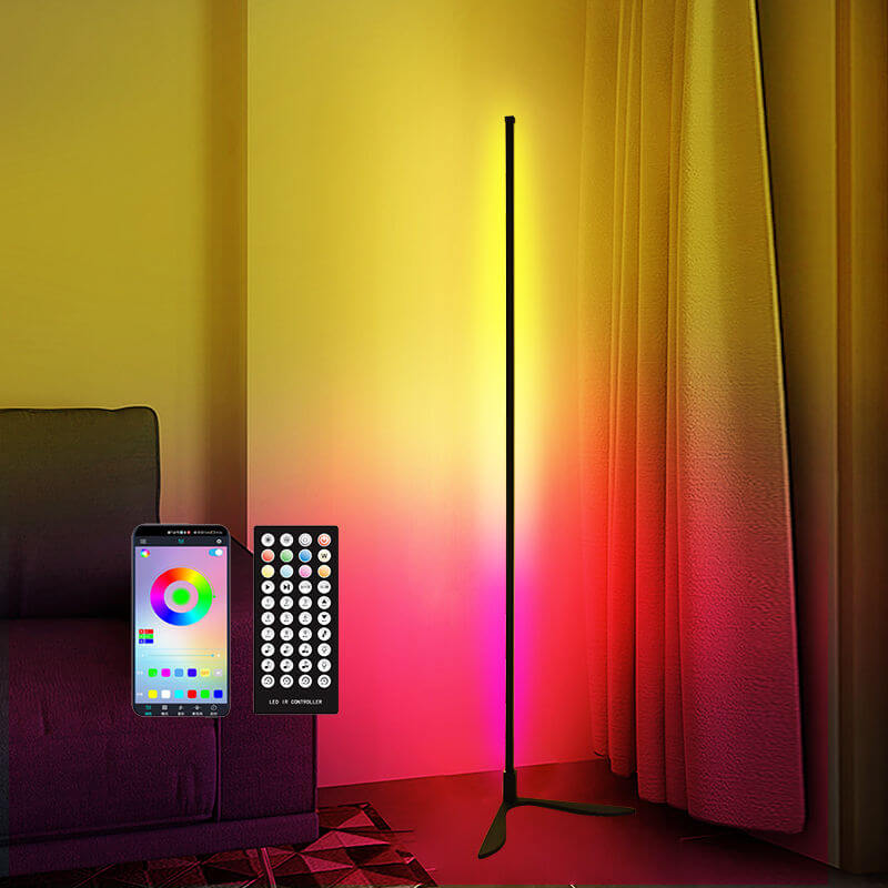OEM Modern Minimalist Remote Control RGB LED Corner Floor Lamp
