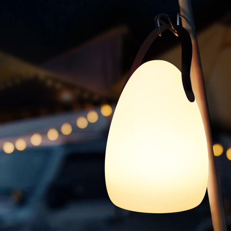 Egg Shape Lantern Style LED Light Cordless Table Lamp