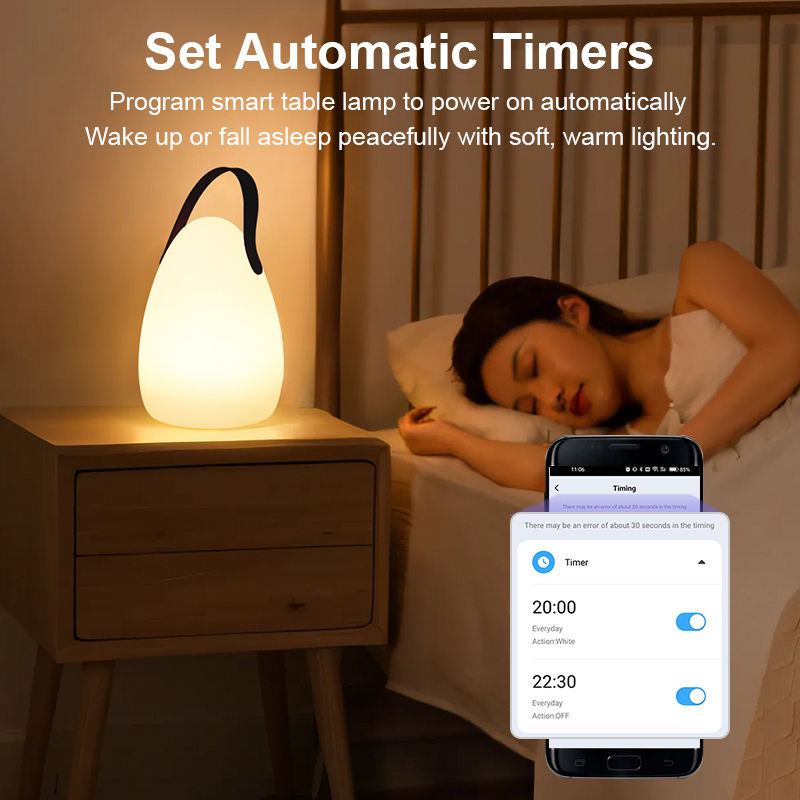 Portable LED Egg Lantern Tuya Bluetooth WiFi Smart Table Lamp