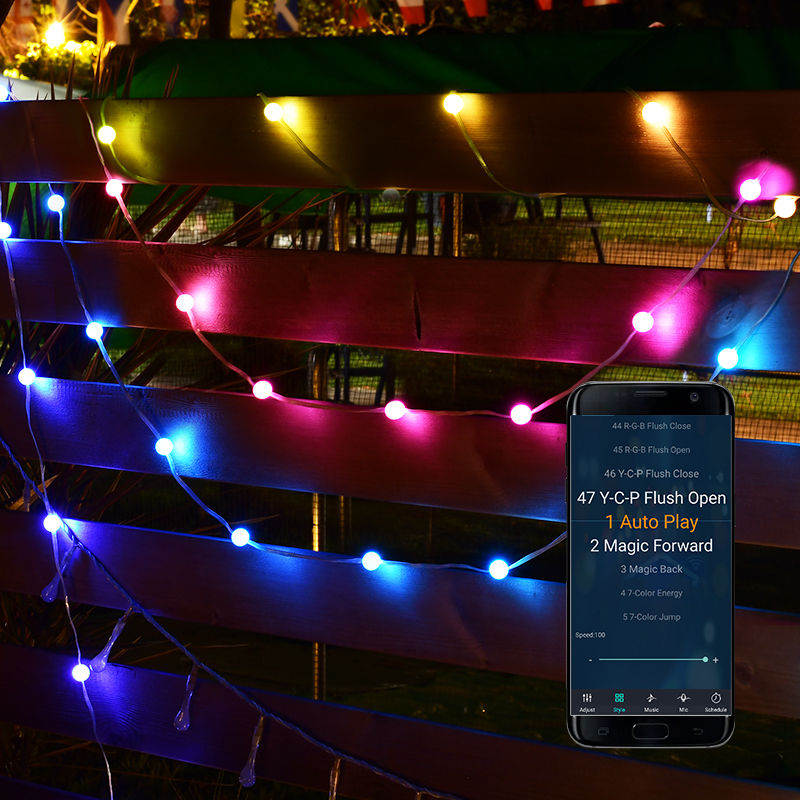 Smart APP Remote Control Music Sync RGBW LED String Lights