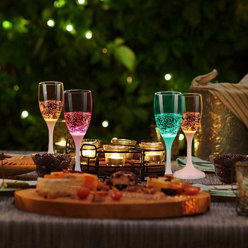 Light Up Champagne Glasses Act as the Festive Centerpieces for Holiday Tabletop Decor - Light Venus